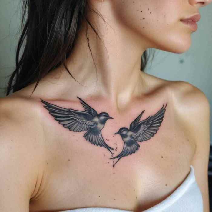 Half Swallow Each Tattoo