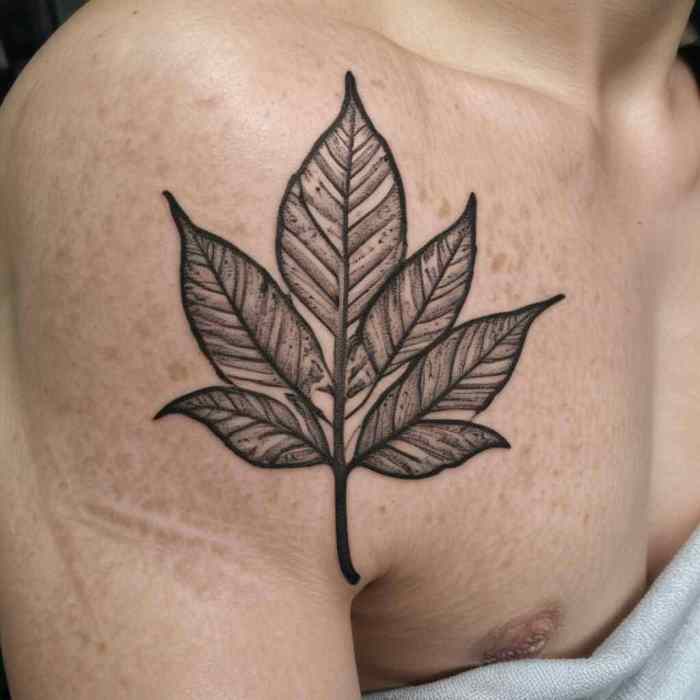 Leaf Pattern Tattoo