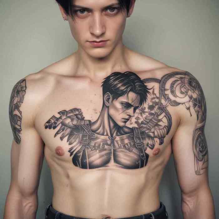 Levi Ackerman in Action Tattoo