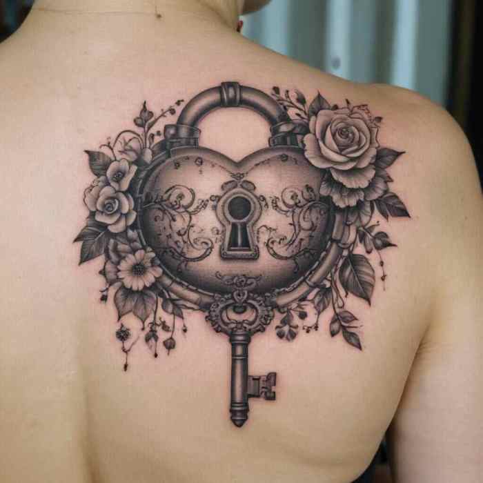Lock and Key tattoo 1