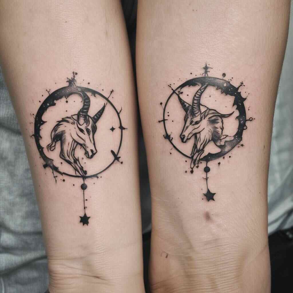 Matching Capricorn Constellations Tattoo