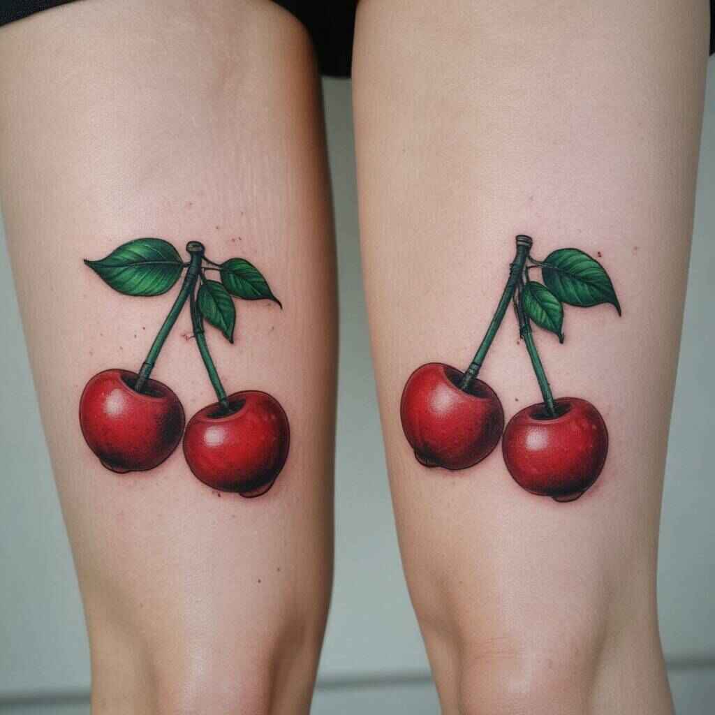 Matching Cherries tattoo