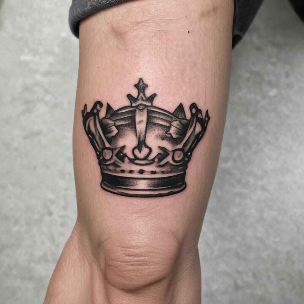 Minimal Crown tattoo