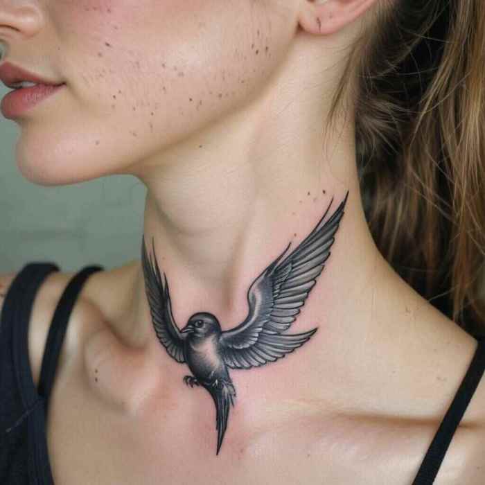 Mirror Swallows Tattoo