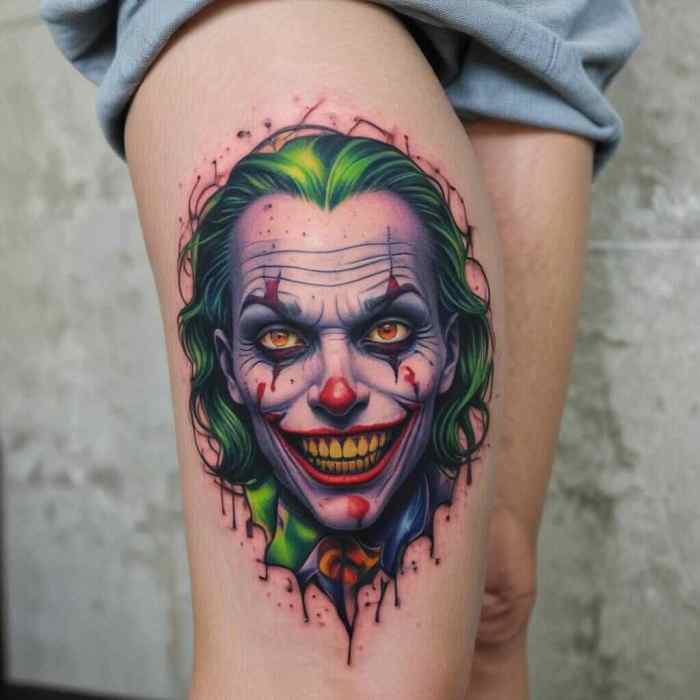Neon Joker tattoo