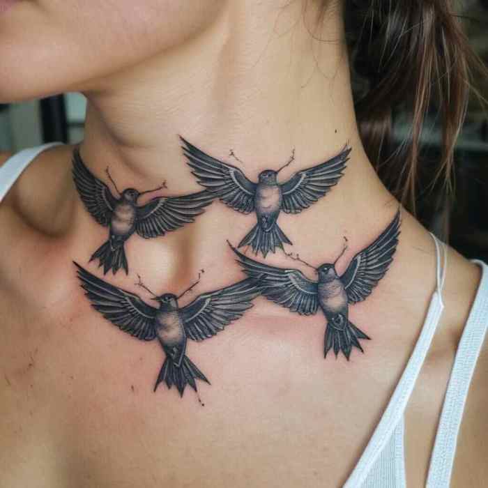 Pair of Swallows Tattoo