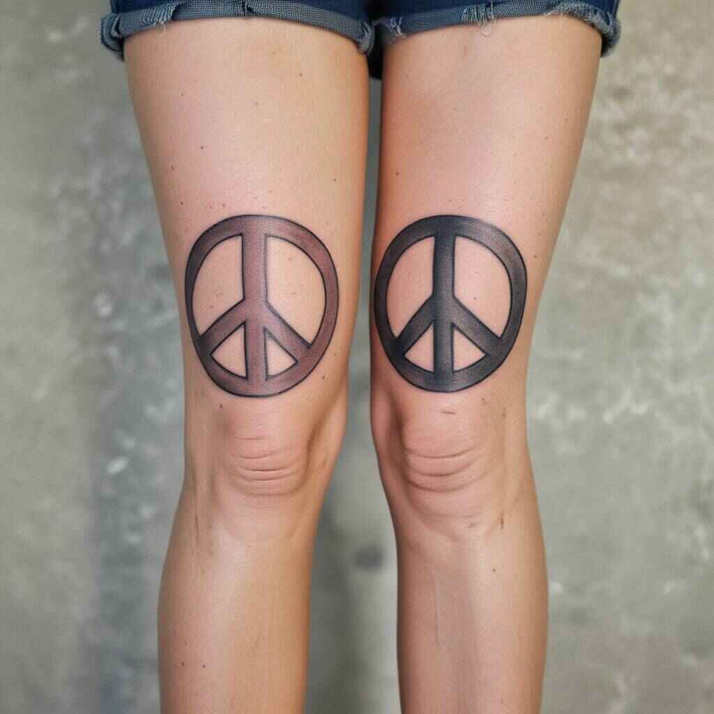Peace Sign tattoo 1