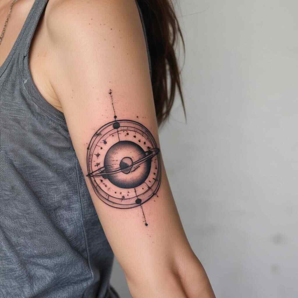 44 Enlightening Ideas For Aquarius Tattoos Enhancing The Meaning Of Individualism! 22 Planetary Alignment Tattoo
