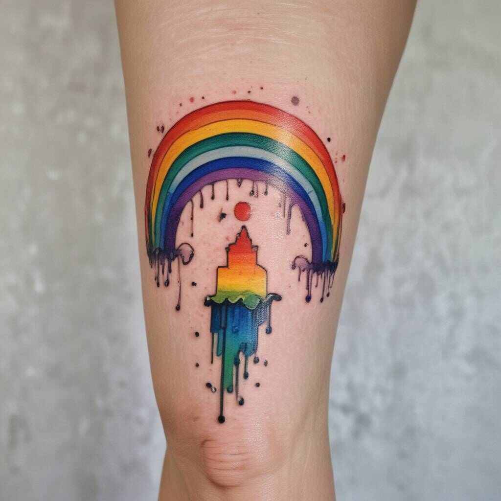 Rainbow tattoo