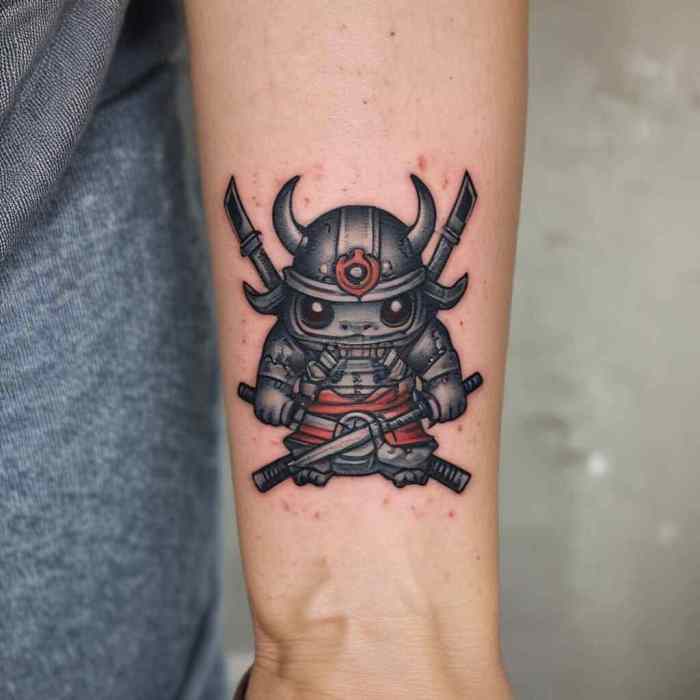 Samurai Stitch with a Katana tattoo