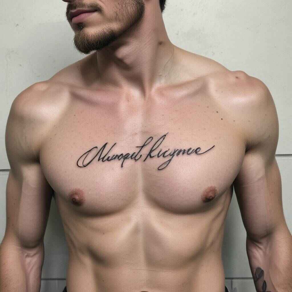 Script Line tattoo