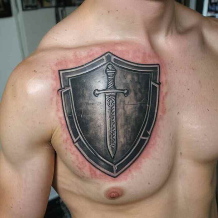 Shield and Sword tattoo