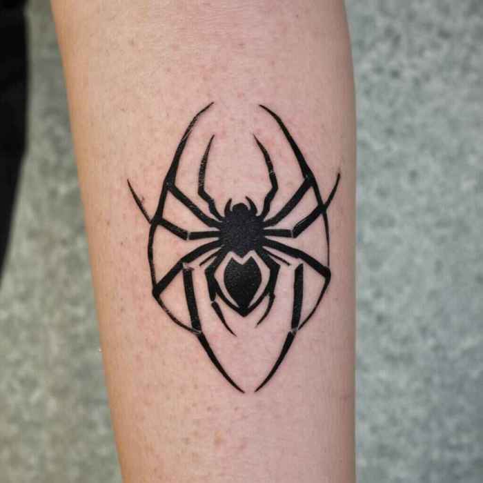 Simple Spider Logo Tattoo