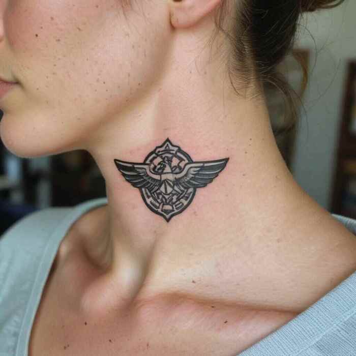 Small Military Corps Insignia Tattoo