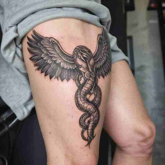 Snake with Wings tattoo