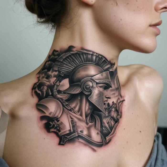 Spartans Charging into Battle Tattoo