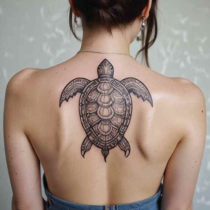Stylized Turtle Back Design tattoo