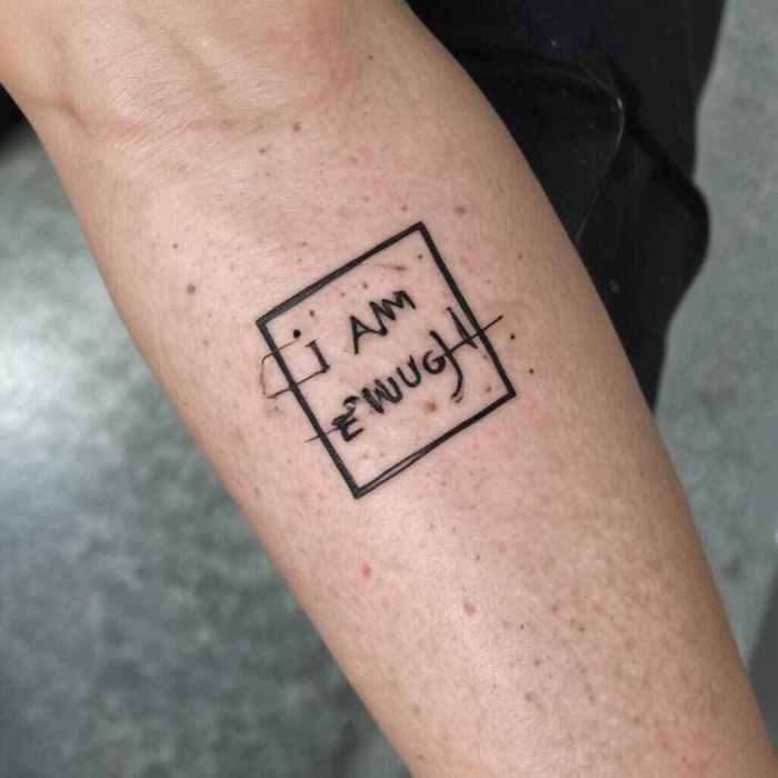 Thin Border Box Tattoo