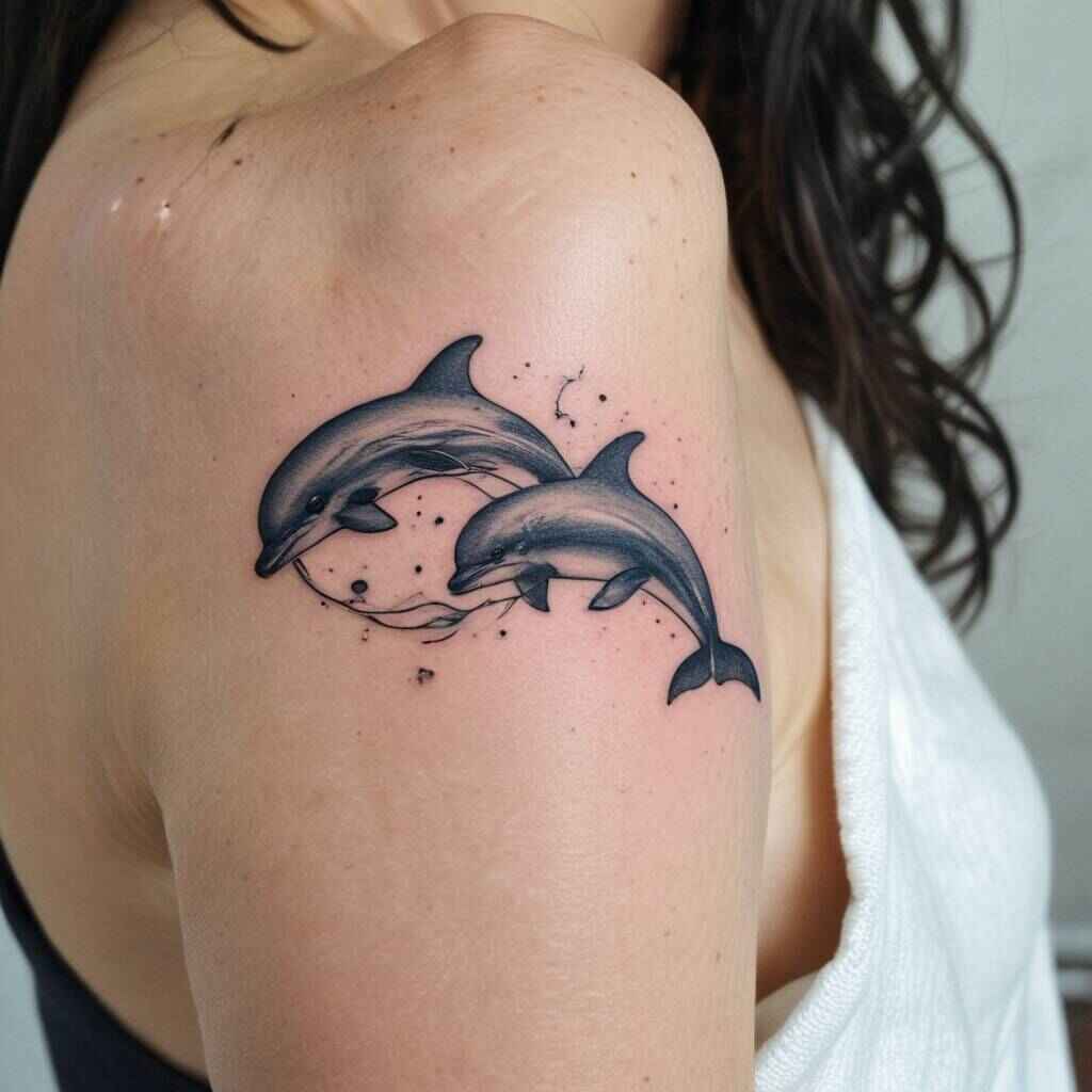 Tiny Dolphin Tattoo
