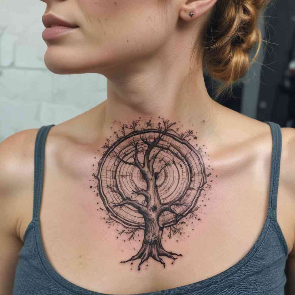 Tree Rings Tattoo