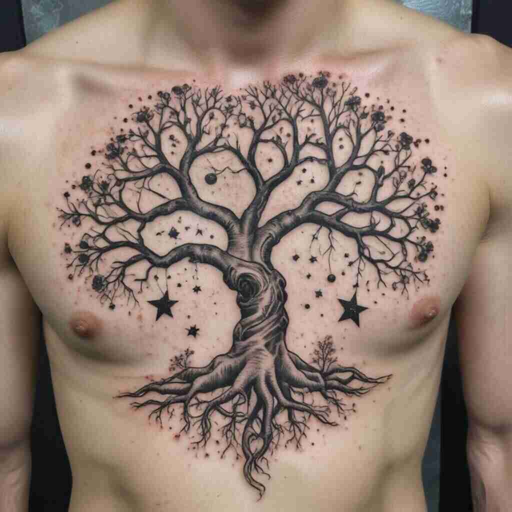 Tree Roots and Constellation Tattoo