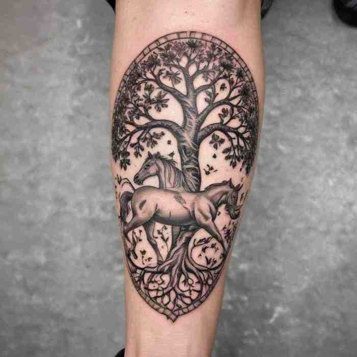 Tree of Life with Horse Tattoo