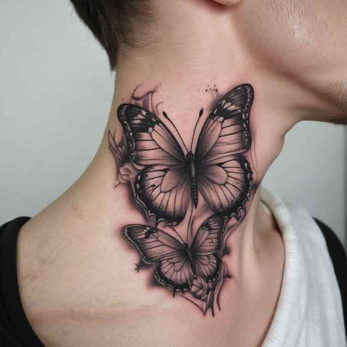Tulip Transforming into Butterflies tattoo
