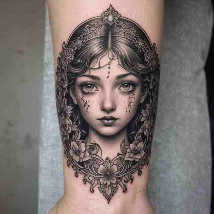 Victorian Fairy with Intricate Details tattoo
