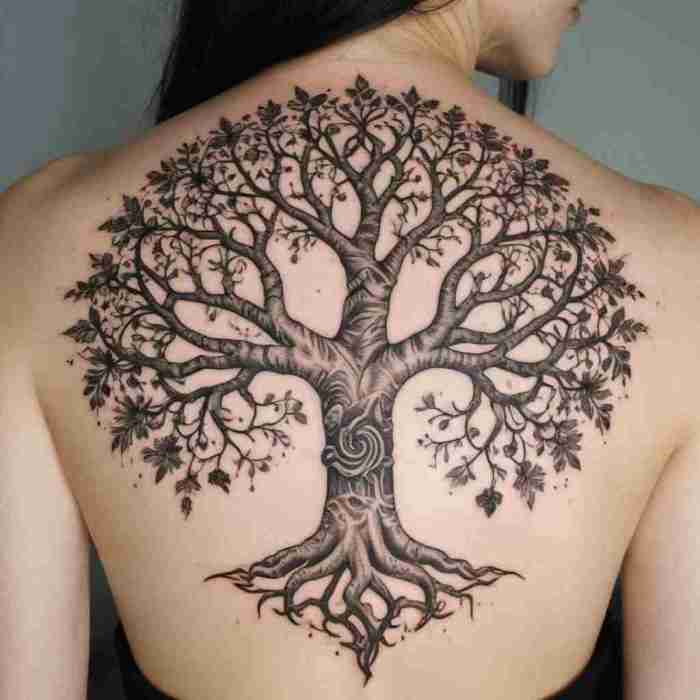Warrior Tree Fusion tattoo