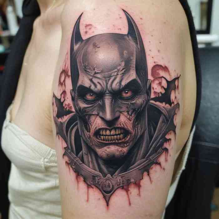 Zombie Batman tattoo