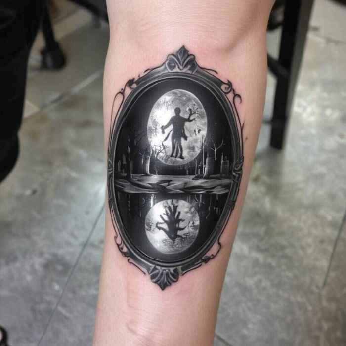 A Mirror with a Ghostly Reflection tattoo