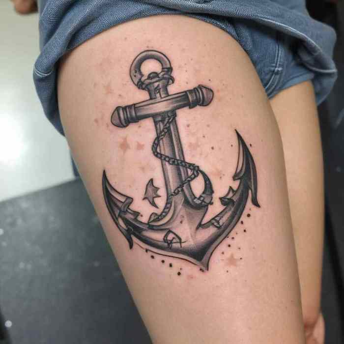 Anchor with Stars tattoo