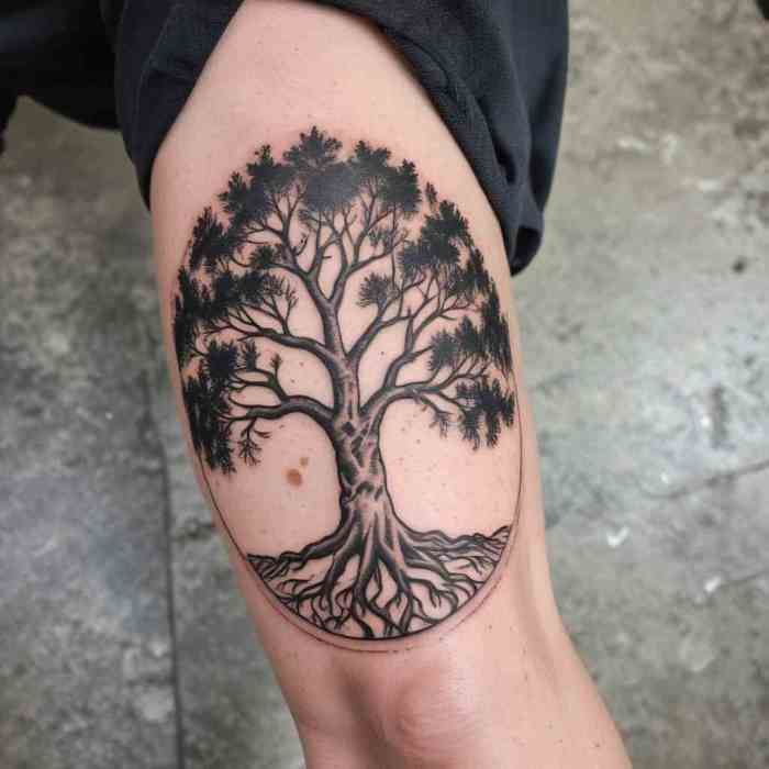 44 Serene Pine Tree Tattoo Ideas To Embrace Nature’s Quiet Strength! 41 Pine Tree Representing the Tree of Life tattoo