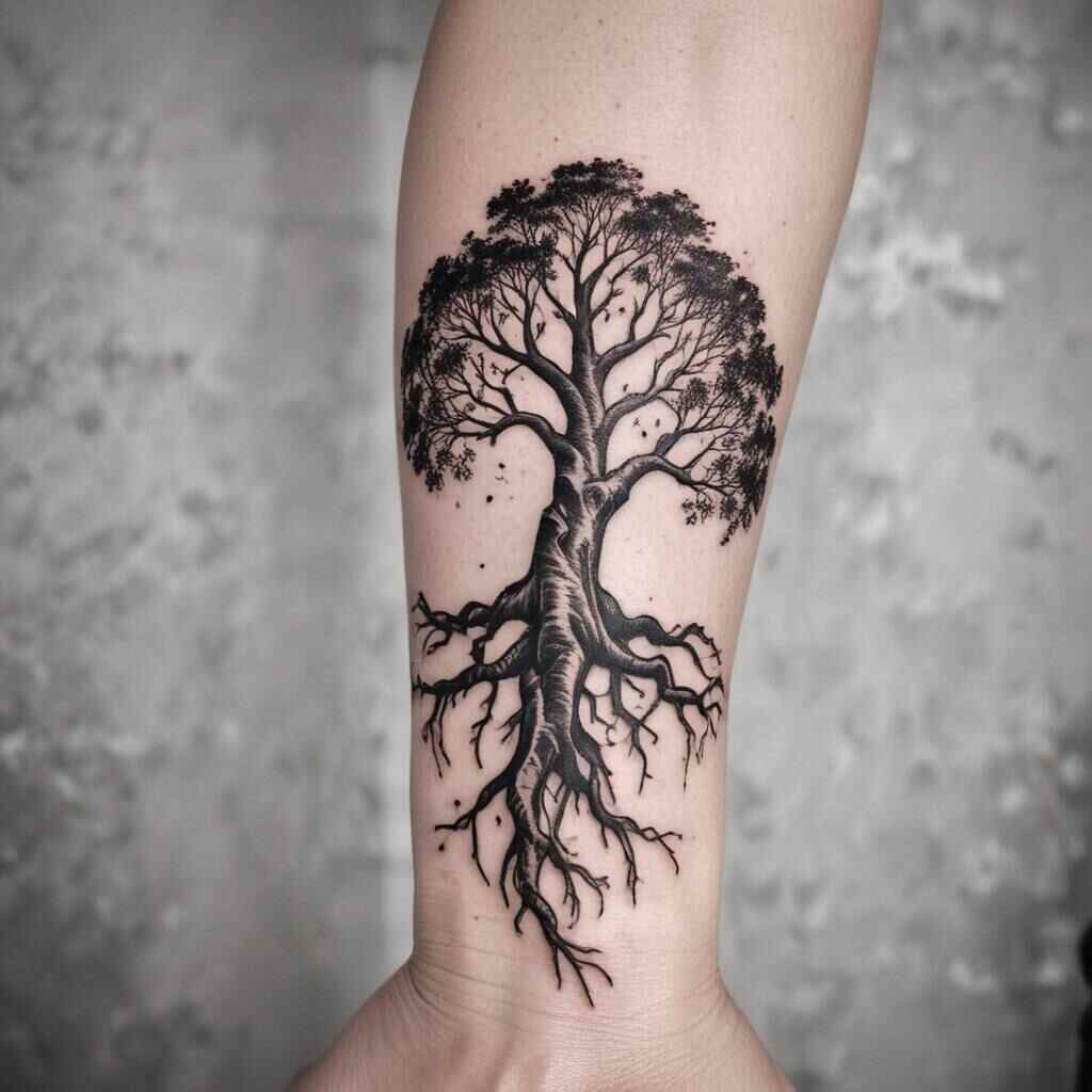 Tree Roots tattoo