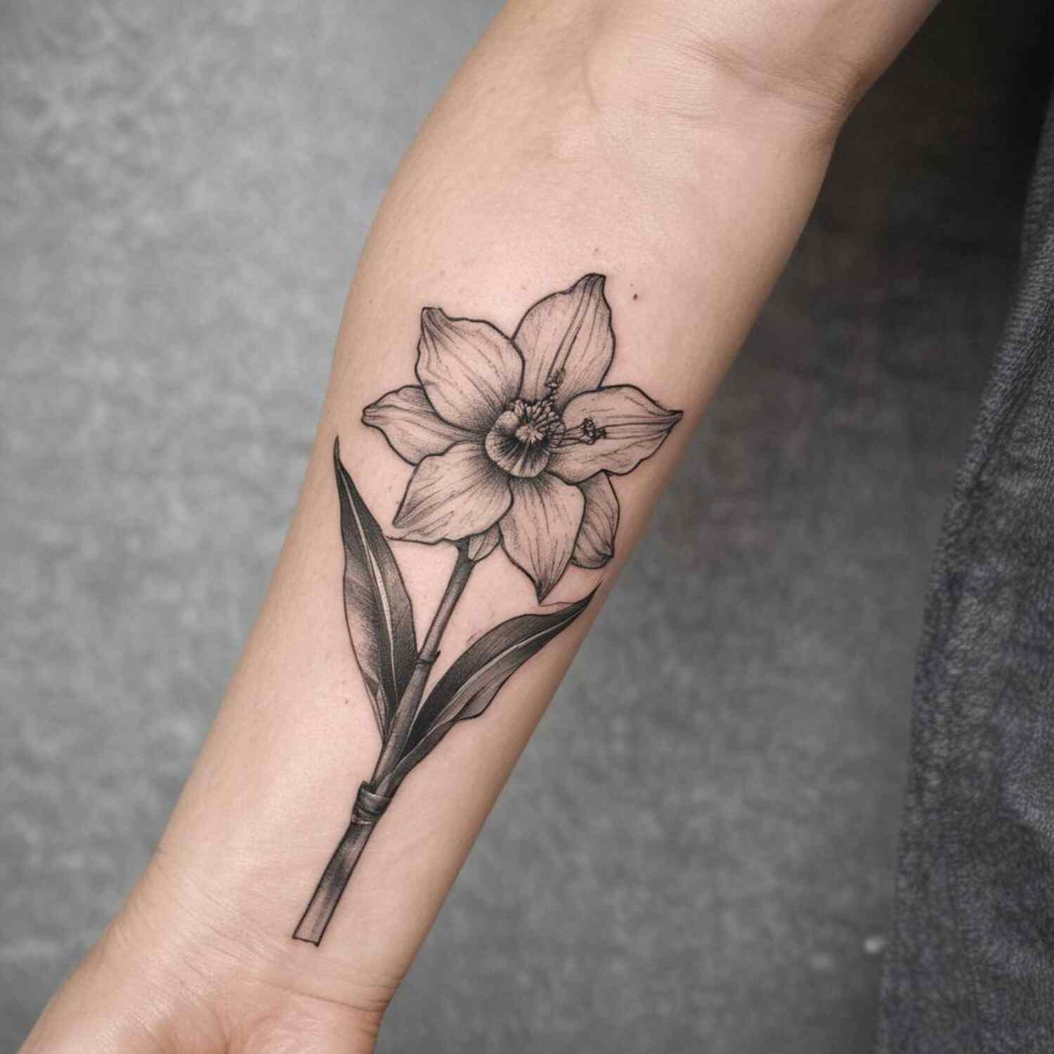 40 Sophisticated and Minimalist Daffodil Tattoos That Elegantly Radiate Strength