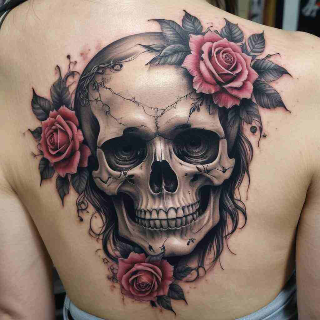 Skull with Roses