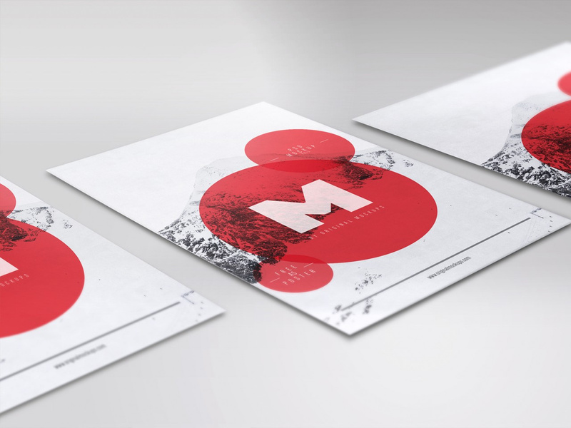 The psd file is fully layered and equipped with smart layers for customizing each visible flyer. Flyer Poster Psd Mockup 02 By Originalmockups Epicpxls