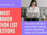 18 Most Common Python List Questions Itexamtools