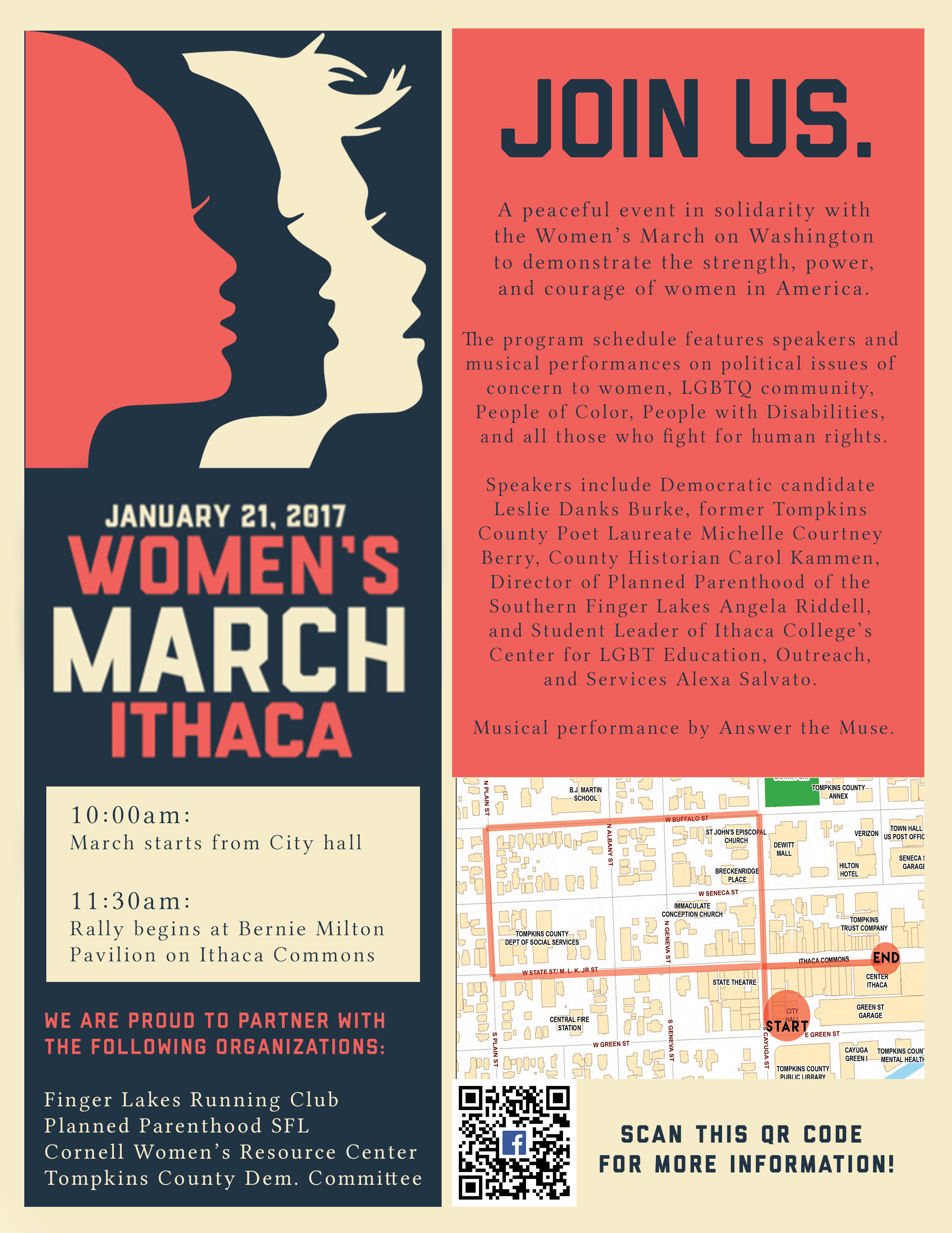 Women's March on Ithaca to make stand for women's rights, human rights