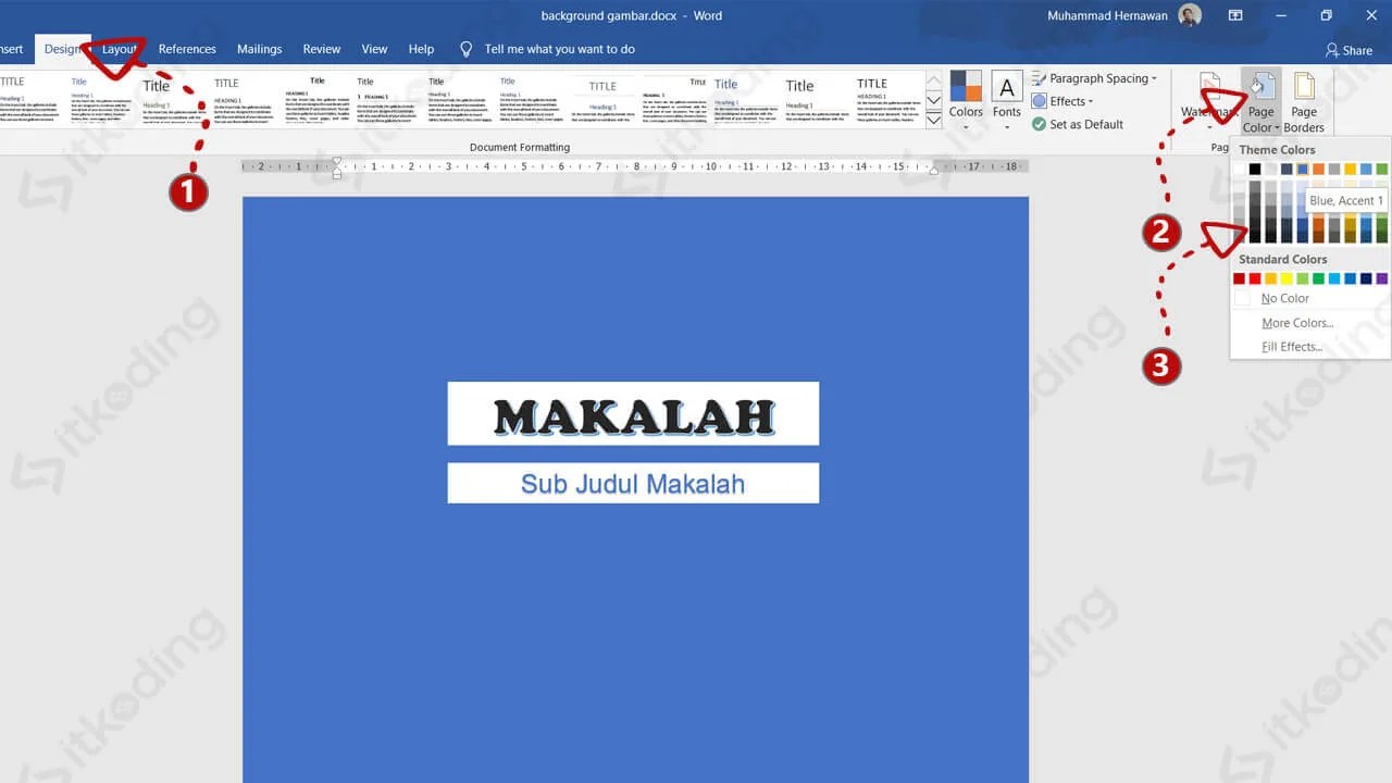 Penggunaan background pada dokumen word dapat memperindah tampilan sehingga lembar kerja terlihat lebih menarik dibaca. 4 Cara Membuat Background Di Word Paling Keren Dan Mudah