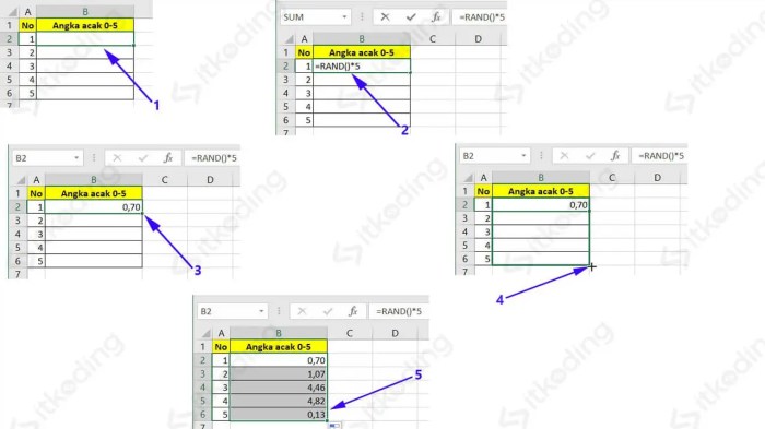 Cara Membuat Angka Random Tidak Kembar di Excel