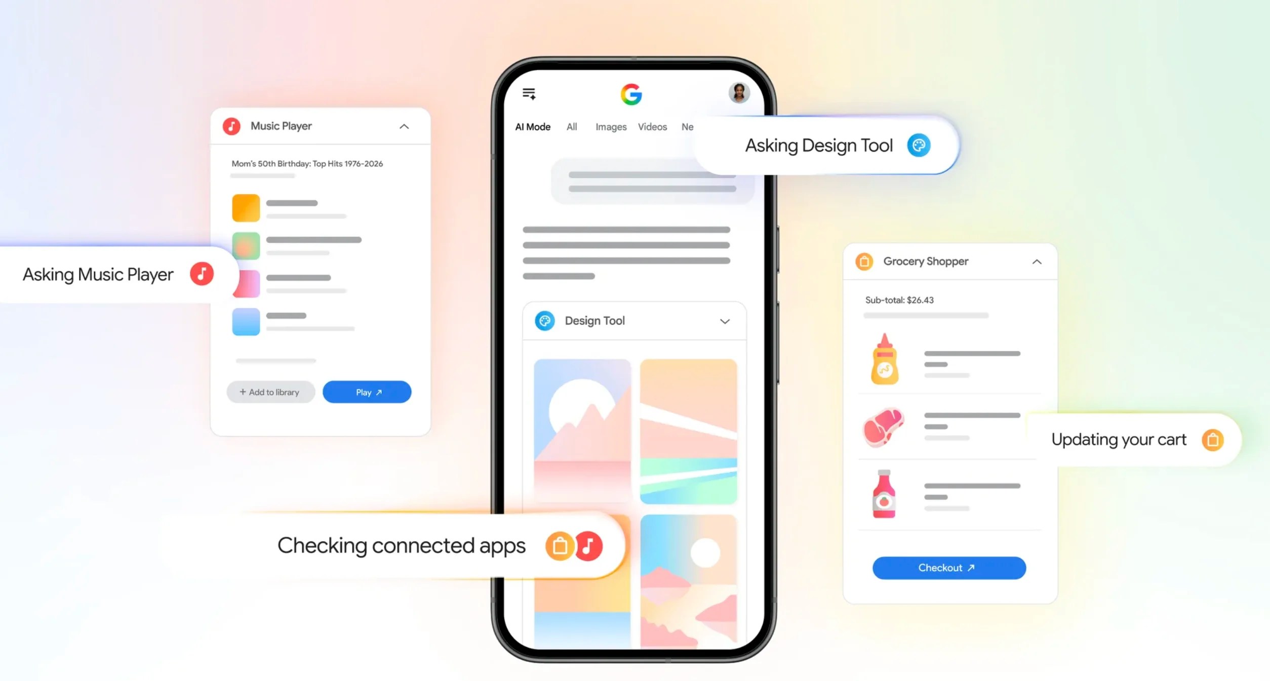 Google AI Mode Adds YouTube Music, Canva, and Instacart Integrations