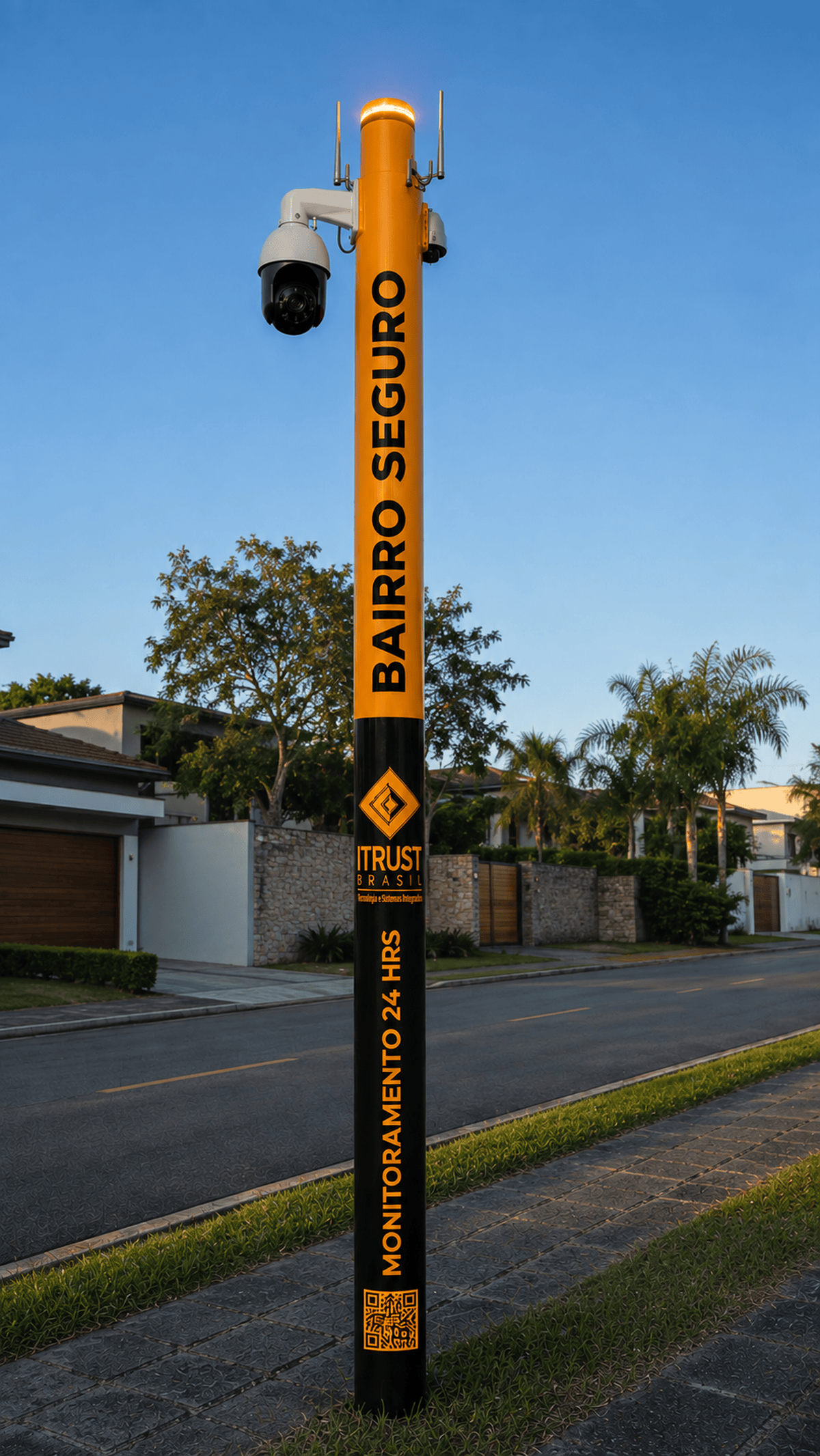 Poste ITRUST SAFE instalado na rua