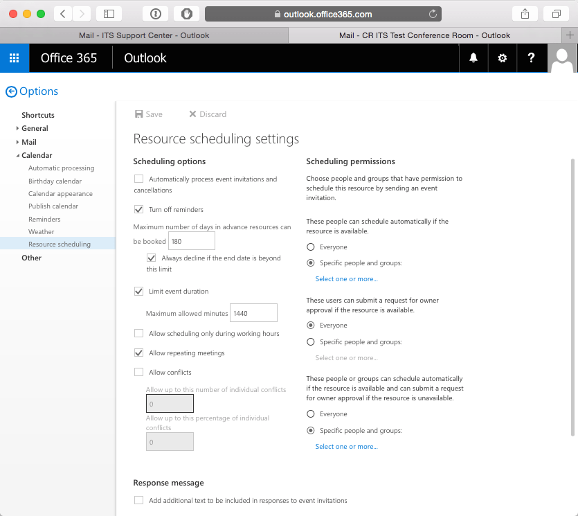 Room Allowing Multiple Bookings At The Same Time Microsoft Munity 