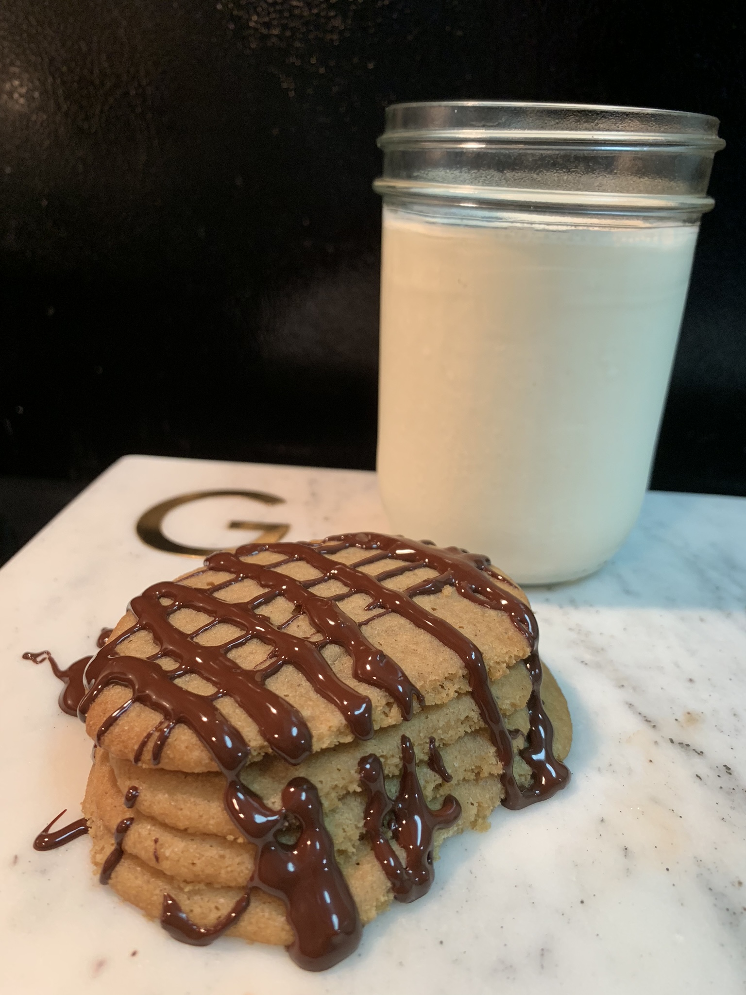 shortbread cookie recipe on marble