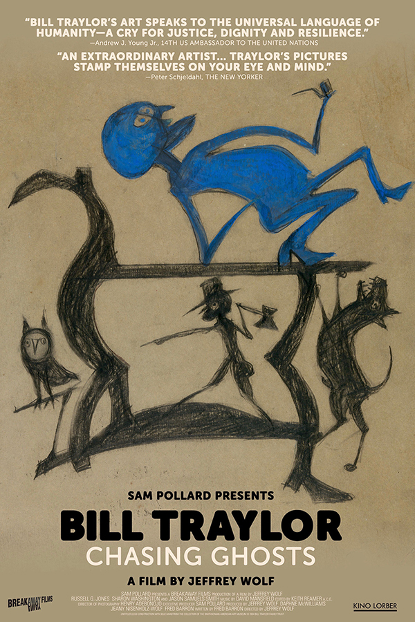 Cover of the film, "Chasing Ghosts," featuring the art of Black American artist, Bill Traylor.