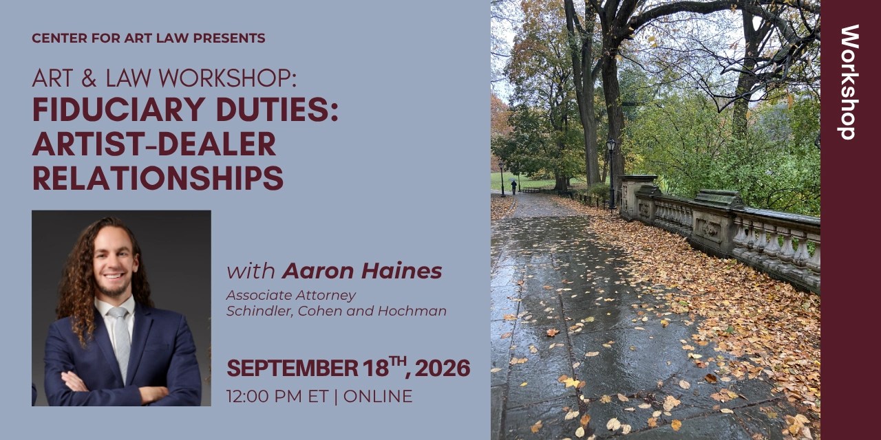 Workshop: Fiduciary Duties | Artist Dealer Relationships Cover