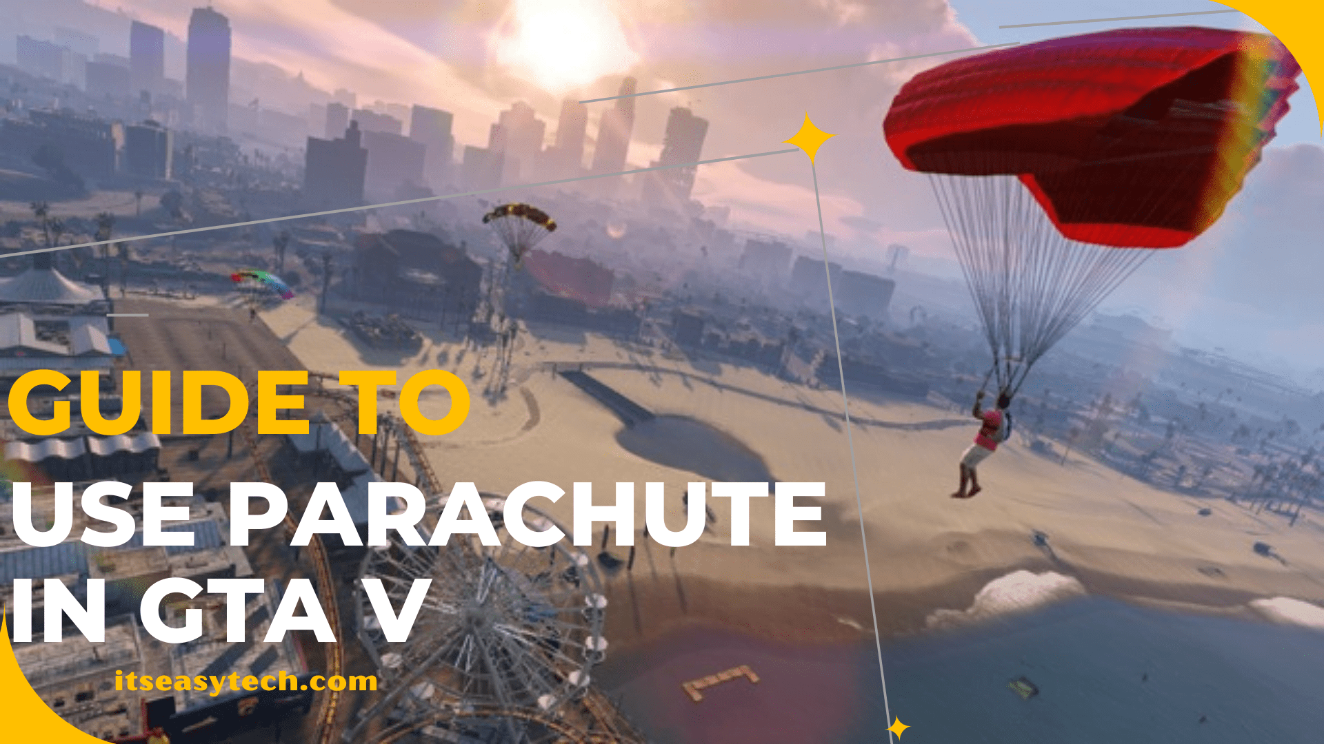 How To Use Parachute In GTA 5 PC Ps4 Xbox Consoles How To Use Parchute In GTA 5 4 