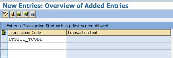 V_TSTCS_Exeception_Tcode