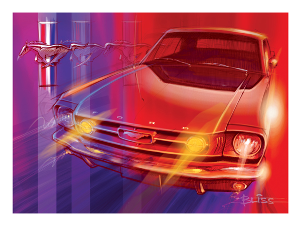 64 Mustang in Red